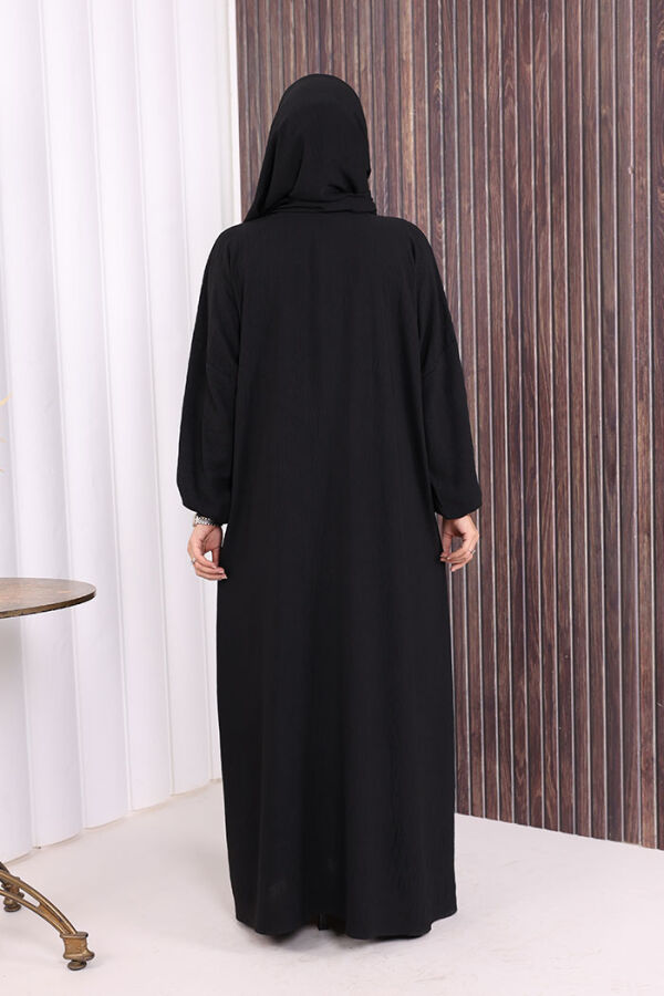 Şallı Namaz Elbisesi 3857 Siyah - 3