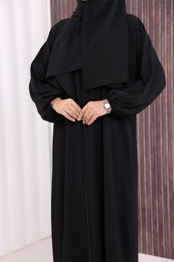 Şallı Namaz Elbisesi 3857 Siyah - 6
