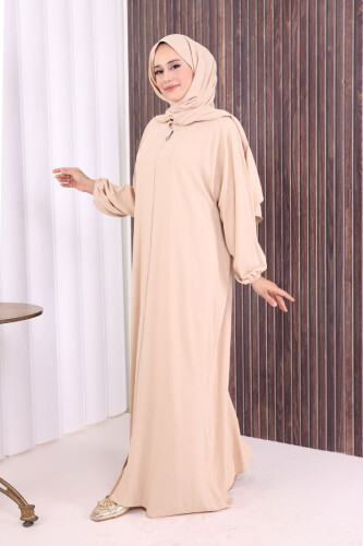 Şallı Namaz Elbisesi 3857 Taş - 2