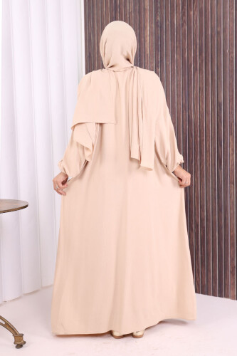 Şallı Namaz Elbisesi 3857 Taş - 3