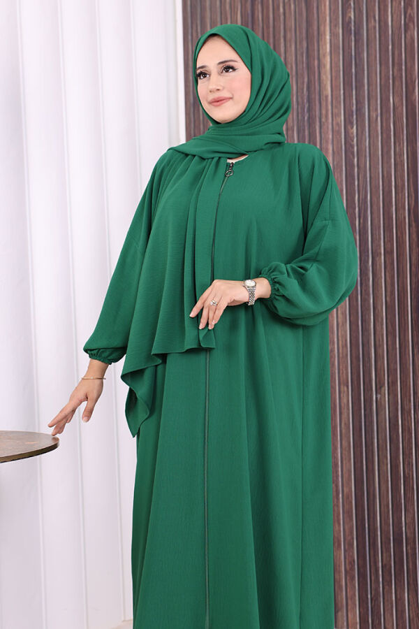 Şallı Namaz Elbisesi 3857 Zümrüt - 5