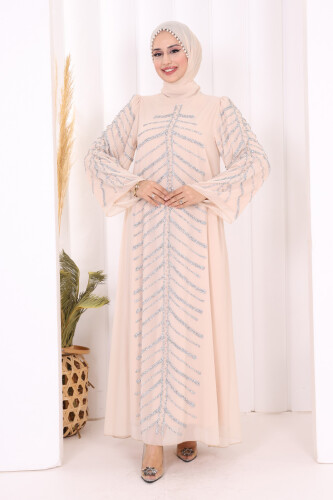 Taş Detaylı Abiye Elbise 3915 Taş - 2