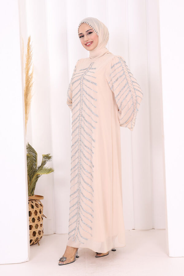 Taş Detaylı Abiye Elbise 3915 Taş - 3