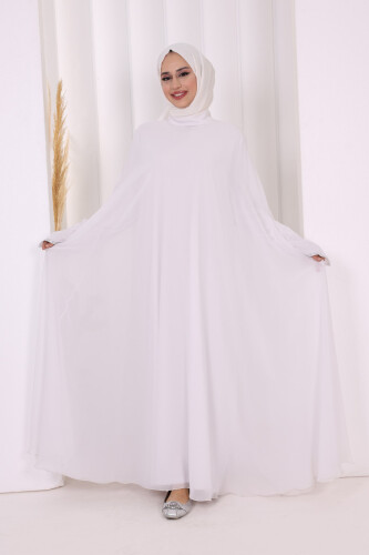Elbise Abaya Takım 3921 Ekru - 2