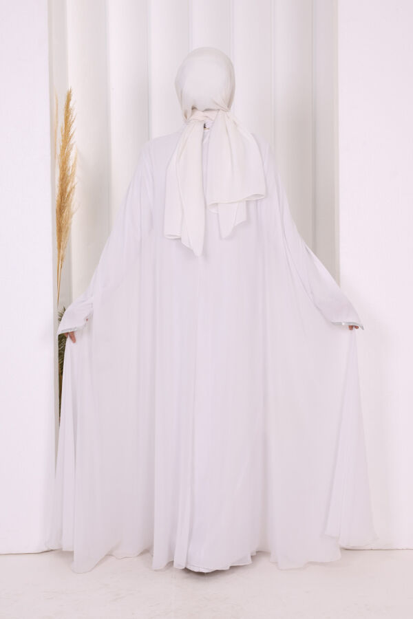 Elbise Abaya Takım 3921 Ekru - 4