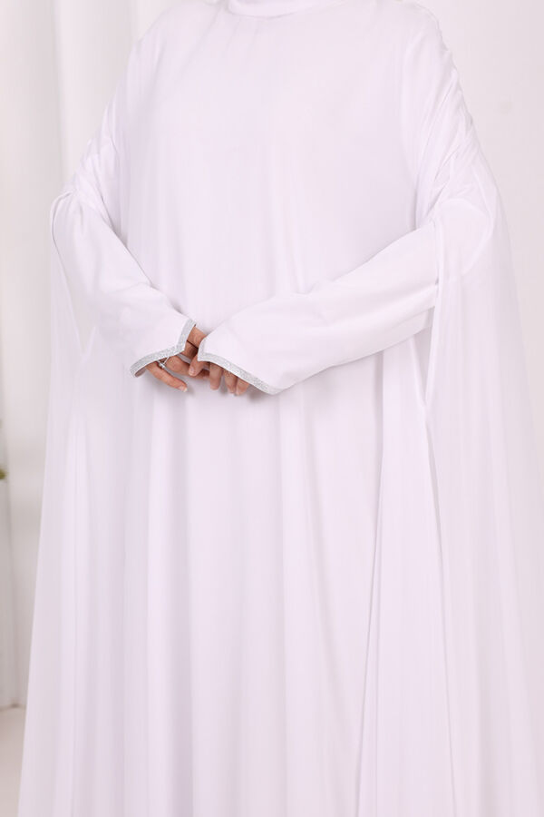 Elbise Abaya Takım 3921 Ekru - 6