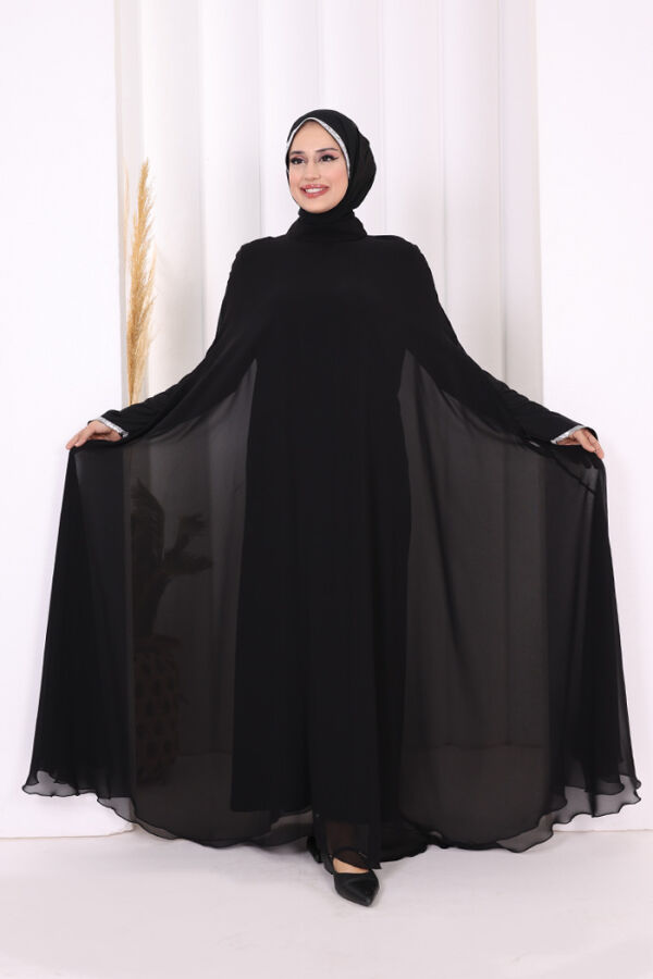Elbise Abaya Takım 3921 Siyah - 2