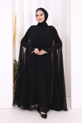 Elbise Abaya Takım 3921 Siyah - 3