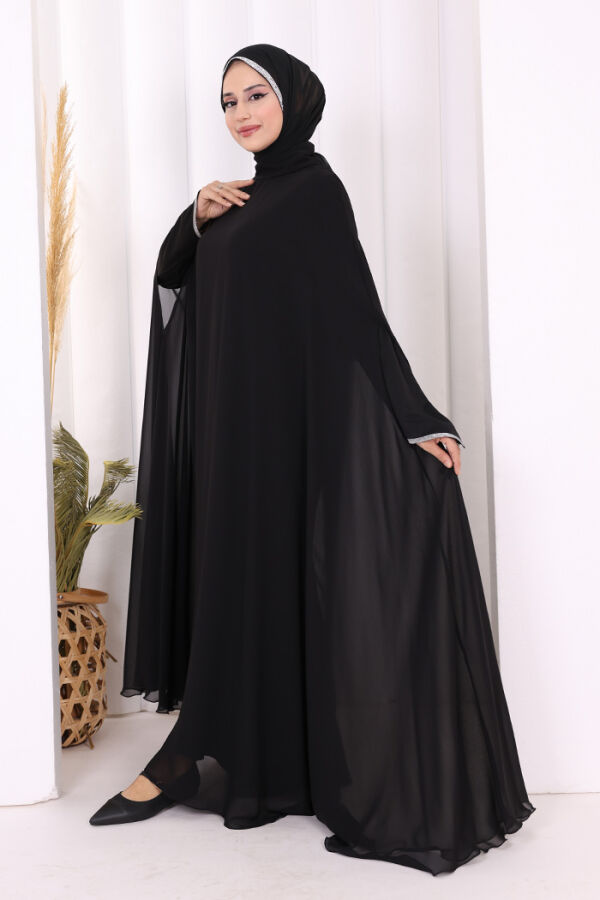 Elbise Abaya Takım 3921 Siyah - 1