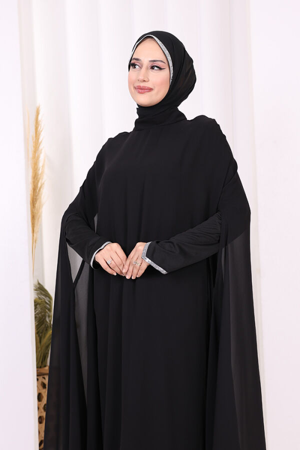 Elbise Abaya Takım 3921 Siyah - 6