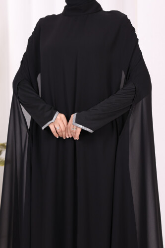 Elbise Abaya Takım 3921 Siyah - 7