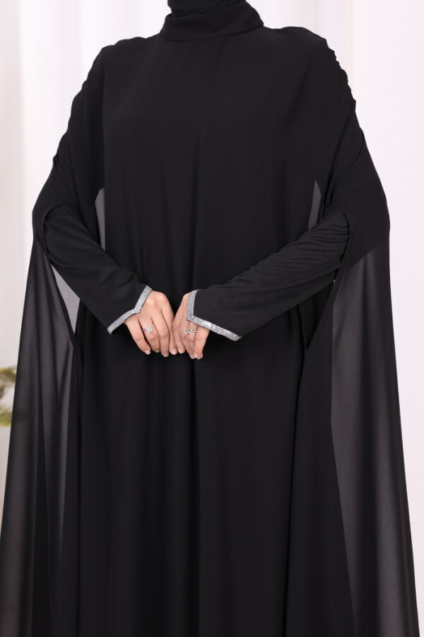Elbise Abaya Takım 3921 Siyah - 7