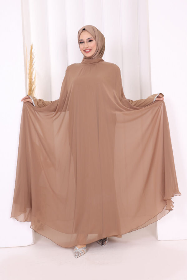 Elbise Abaya Takım 3921 Vizon - 3