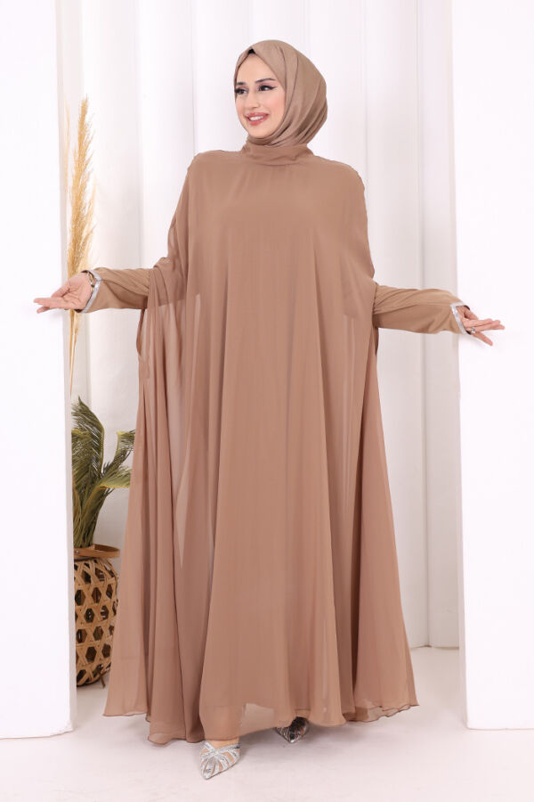 Elbise Abaya Takım 3921 Vizon - 1