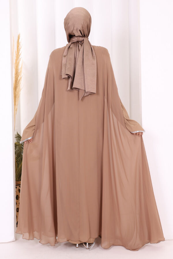 Elbise Abaya Takım 3921 Vizon - 4