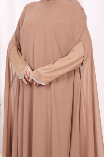 Elbise Abaya Takım 3921 Vizon - 6