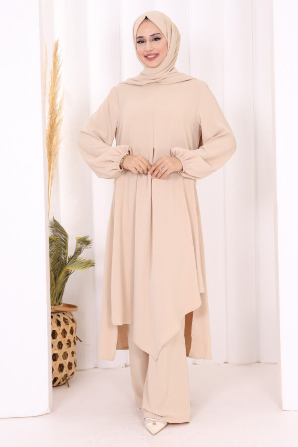 Verevli Tunik, Pantolon Takım Şal  HEDİYE   3937 Taş - 1