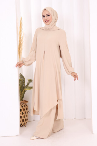 Verevli Tunik, Pantolon Takım Şal  HEDİYE   3937 Taş - 2