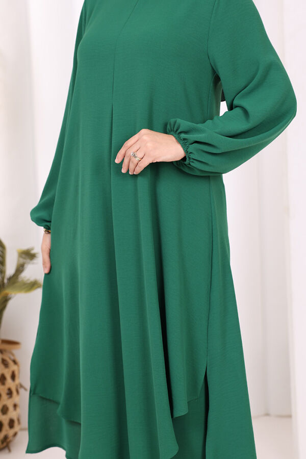 Verevli Tunik, Pantolon Takım Şal  HEDİYE   3937 Zümrüt - 5