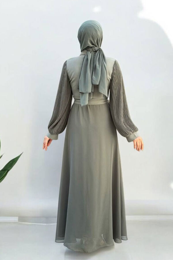 Pilise Kol Detaylı Elbise 3949 Mint - 2