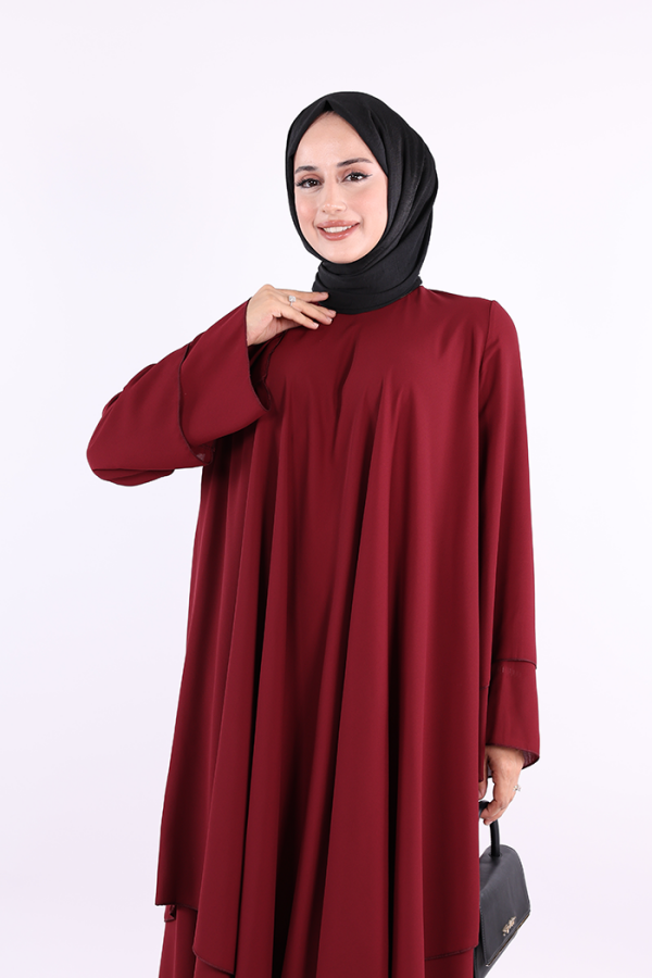 Kat Detaylı Tunik 3988 Bordo - 5