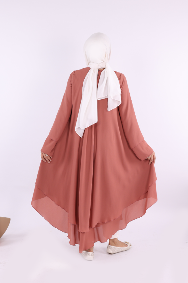 Kat Detaylı Tunik 3988 Gül Kurusu - 4