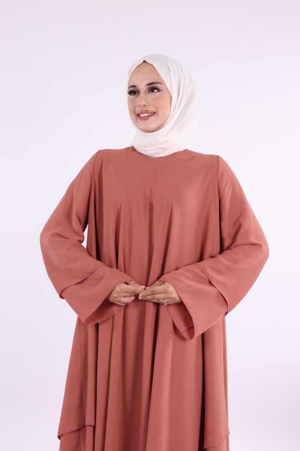 Kat Detaylı Tunik 3988 Gül Kurusu - 5