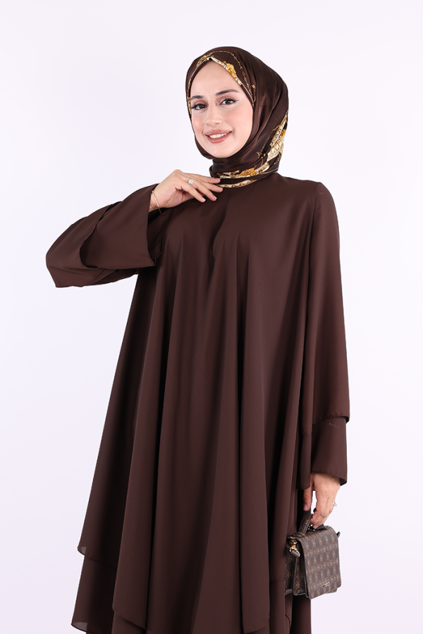 Kat Detaylı Tunik 3988 Kahverengi - 4