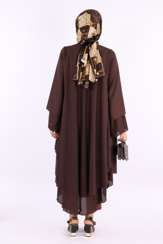 Kat Detaylı Tunik 3988 Kahverengi - 5