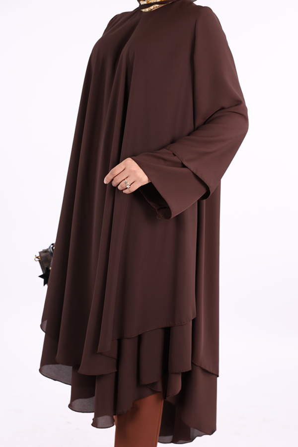 Kat Detaylı Tunik 3988 Kahverengi - 6
