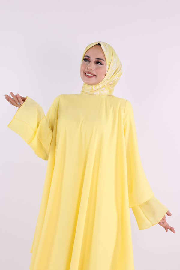 Kat Detaylı Tunik 3988 Sarı - 5