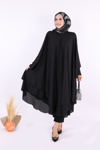 Kat Detaylı Tunik 3988 Siyah 