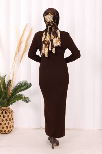 4100 Fischer Cordkleid Braun - 4