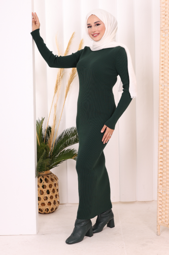 4100 Fisherman Cord Kleid Smaragd - 3