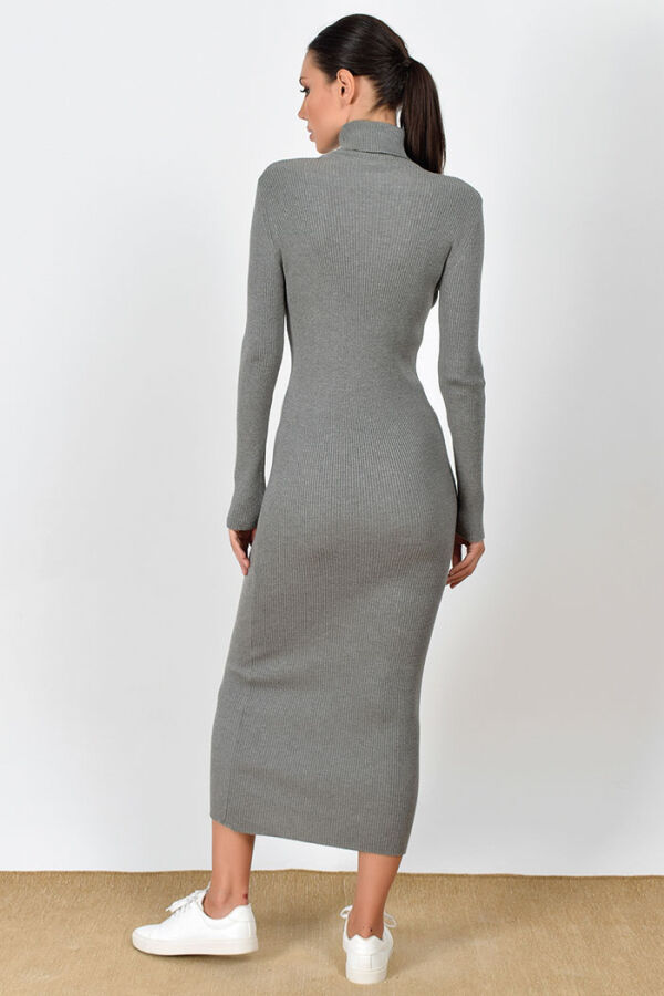4100 Fisherman Corduroy Dress رمادي - 7