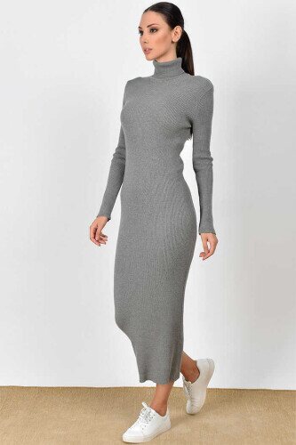 4100 Fisherman Corduroy Dress Gray 