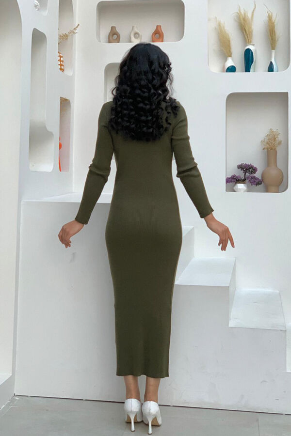 4100 Fisherman Cord Kleid Khaki - 6