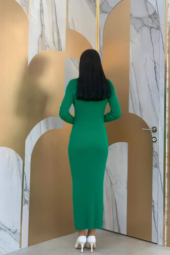 4100 Fisherman Corduroy Dress أخضر - 6