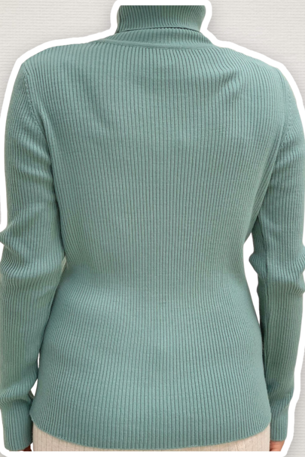 Balıkçı Yaka Düz Model Triko Kazak 4138 Mint - 2