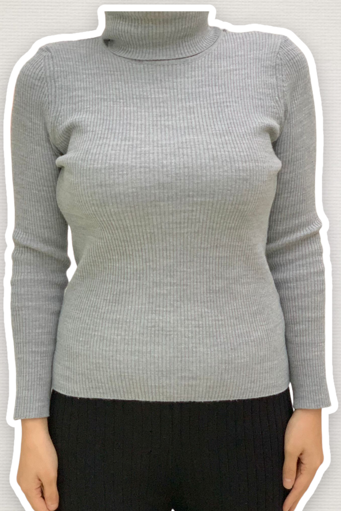 4138 Fisherman Sweater Gray - 3