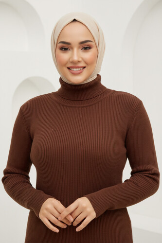 4138 Fisherman Sweater Brown 