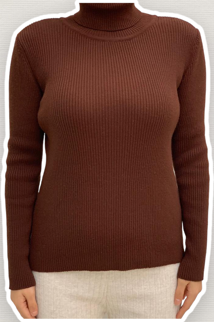 4138 Fisherman Sweater Brown - 3