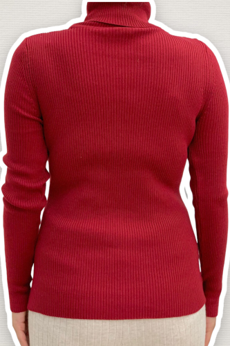 4138 Fisherman's Sweater Claret Red - 4