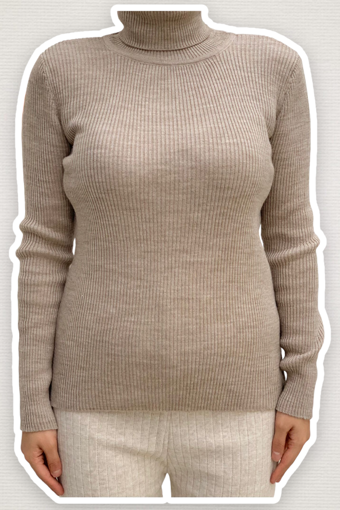 4138 Fisherman's Sweater Mink - 3