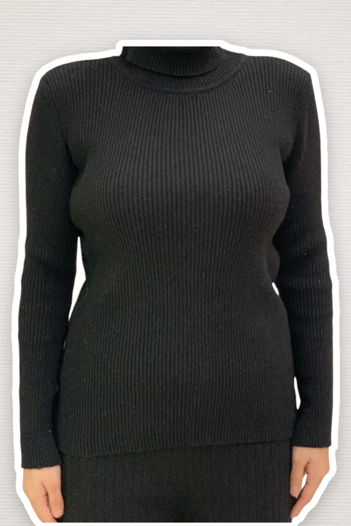 4138 Fisherman Sweater Black - 2