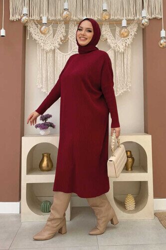 4261 Triko Tunik Bordo - 2