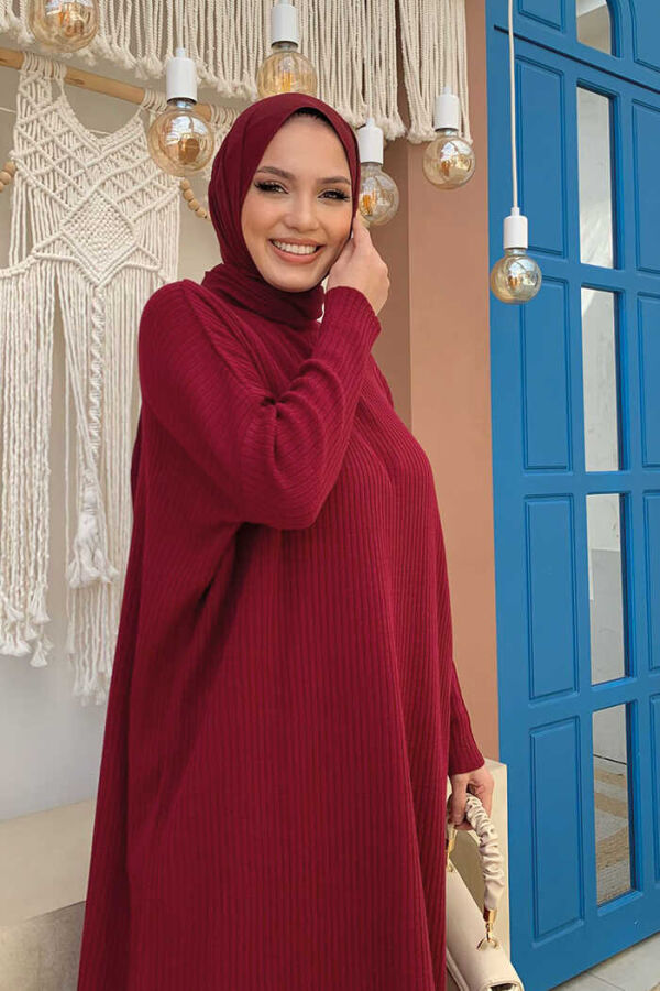 4261 Triko Tunik Bordo - 4