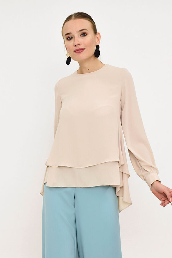 5148 Floor Chiffonbluse Stone - 4