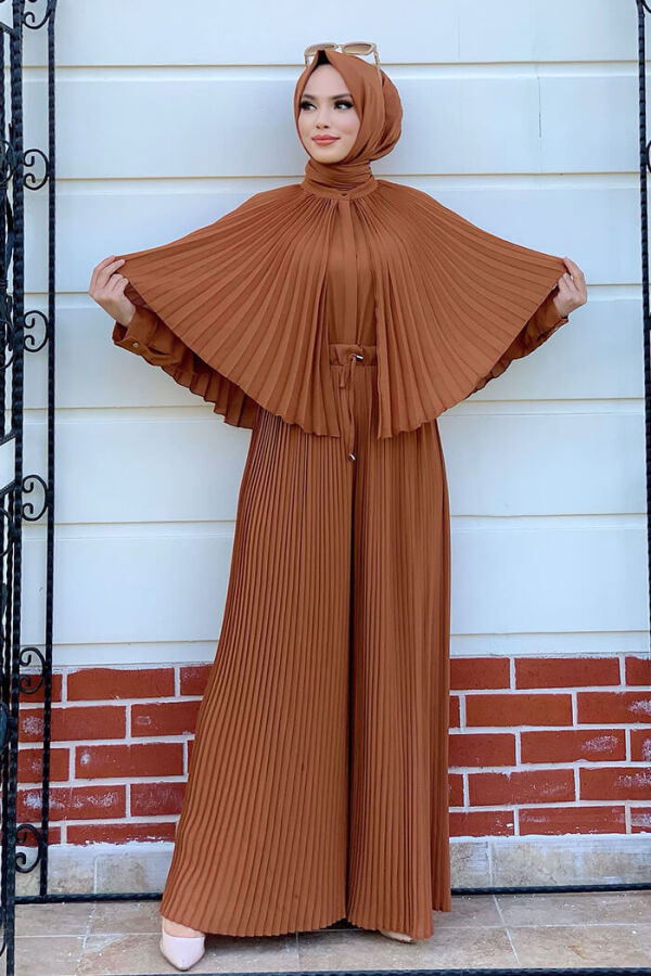 Блузка На Пуговицах Спереди Pleat Cloak Look 5264 Тан - 2