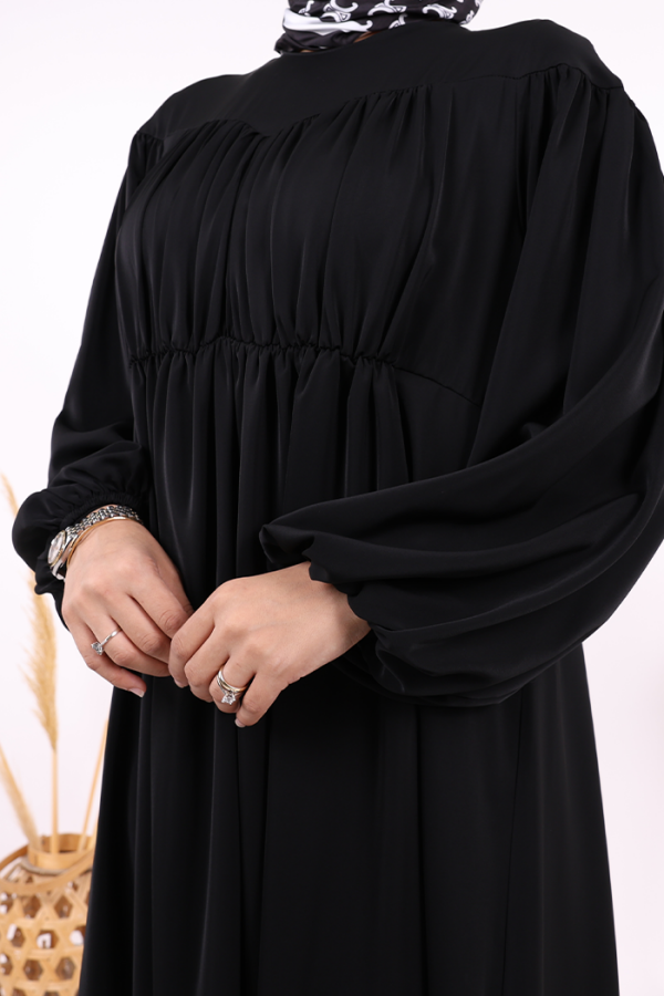 Kalp Robalı Elbise 6016 Siyah - 5